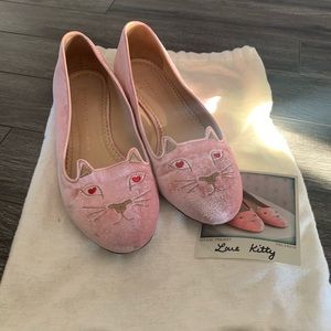 Charlotte Olympia Pink Kitty Suede